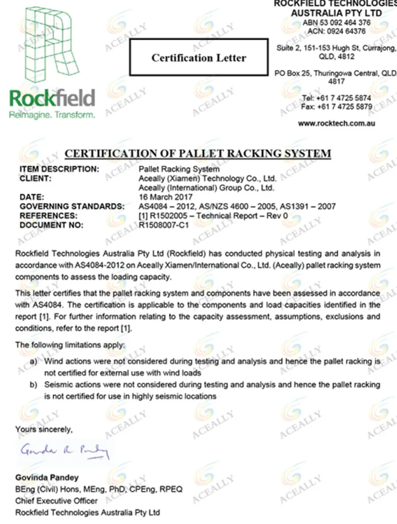 Certificate Greenhouse Shelving
